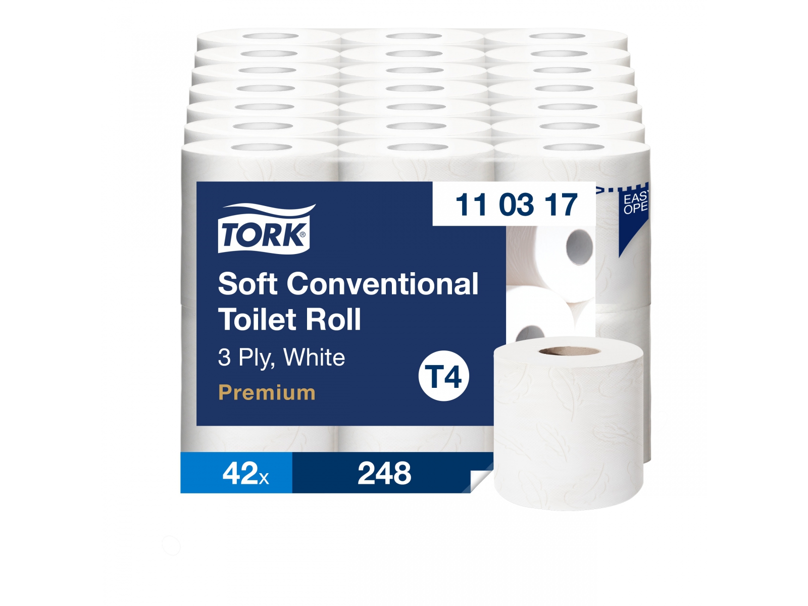Papier toaletowy TORK 110317 PREMIUM T4 (42 rolki/kart) 34,7m 3 warstwy